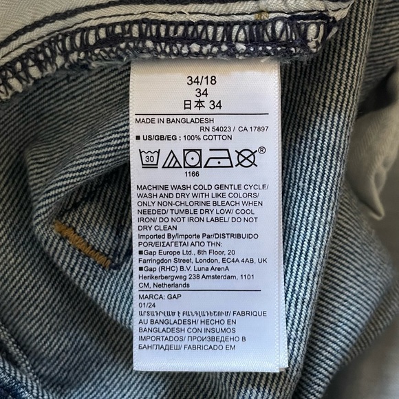 GAP Denim Maxi Skirt Women’s 18 Blue Long Front Slit High Rise Cottagecore Boho - Picture 15 of 16